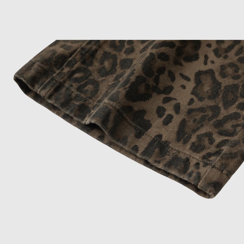 Vintage Leopar Kot Pantolon