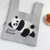 Örgü Panda Şık Tote