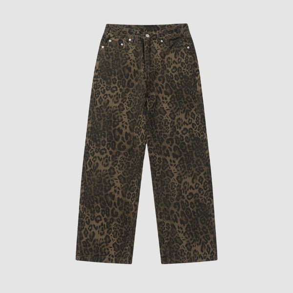 Vintage Leopar Kot Pantolon