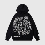 Line Kişi Desenli Kapüşonlu Sweatshirtler