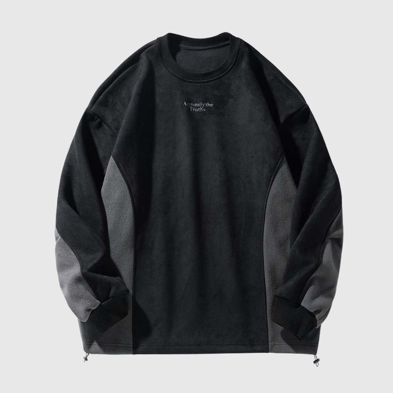 Sokak Tarzı Siyah Kapüşonlu Sweatshirt