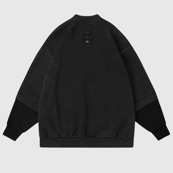 Çift Katmanlı Yuvarlak Yaka Sweatshirt