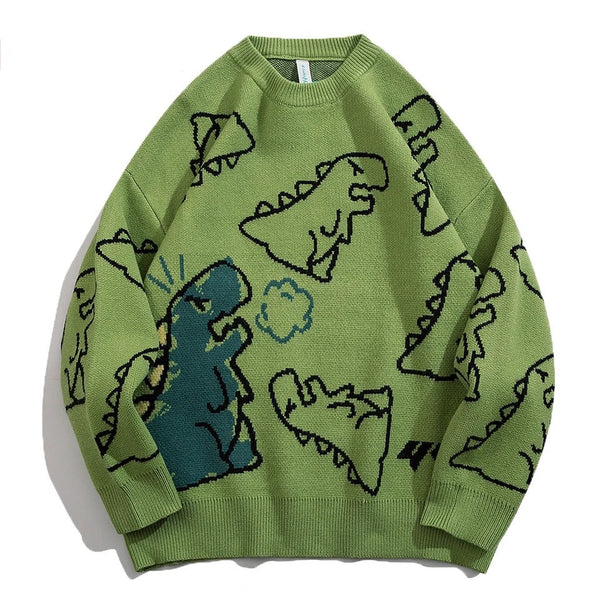 DINOSAUR CARTOON PATTERN KNIT KAZAK