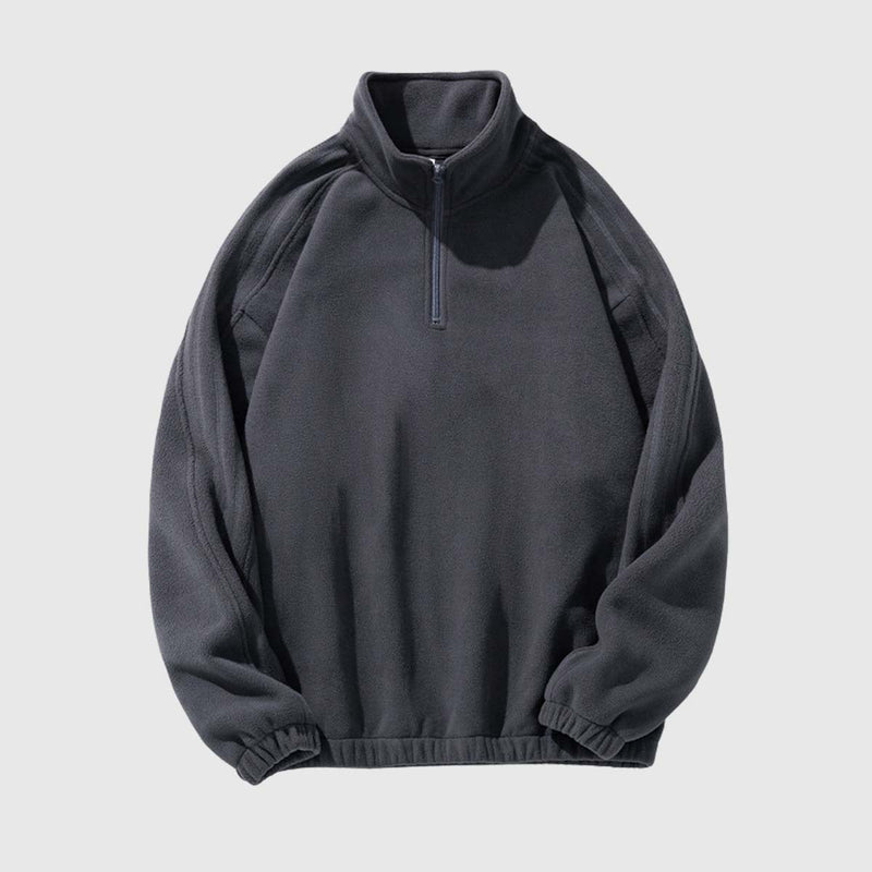 Yarım Fermuarlı Polar Sweatshirt