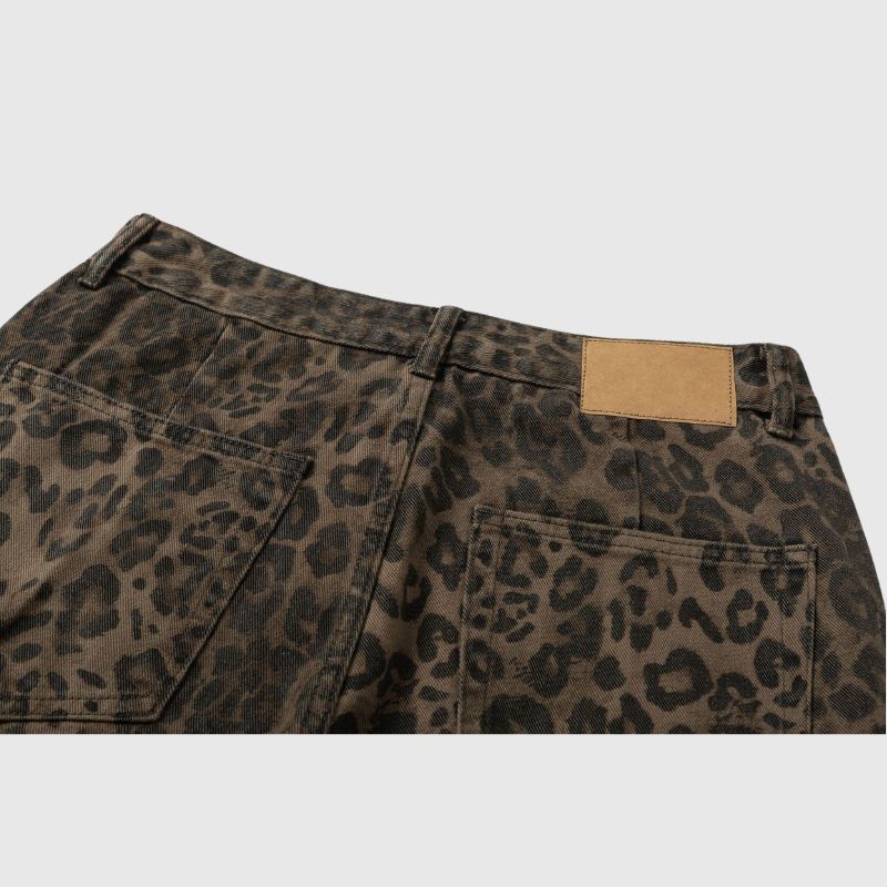 Vintage Leopar Kot Pantolon