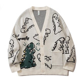 DINOSAUR CARTOON UNISEX CARDIGAN