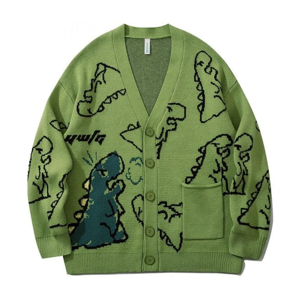 DINOSAUR CARTOON UNISEX CARDIGAN