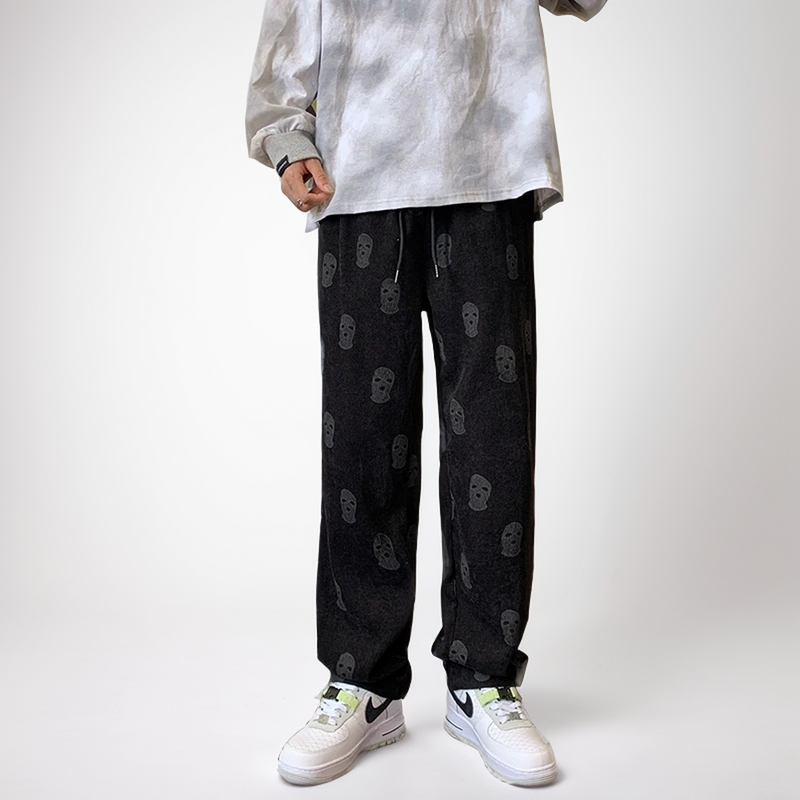 Black Skull Denim Pantolon