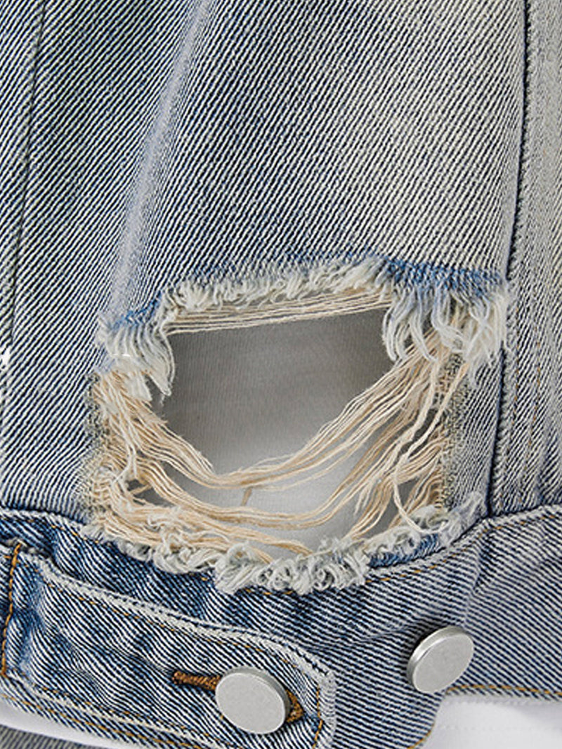 STREET MOTORCYCLE FRINGE EMBROIDERED CEKET